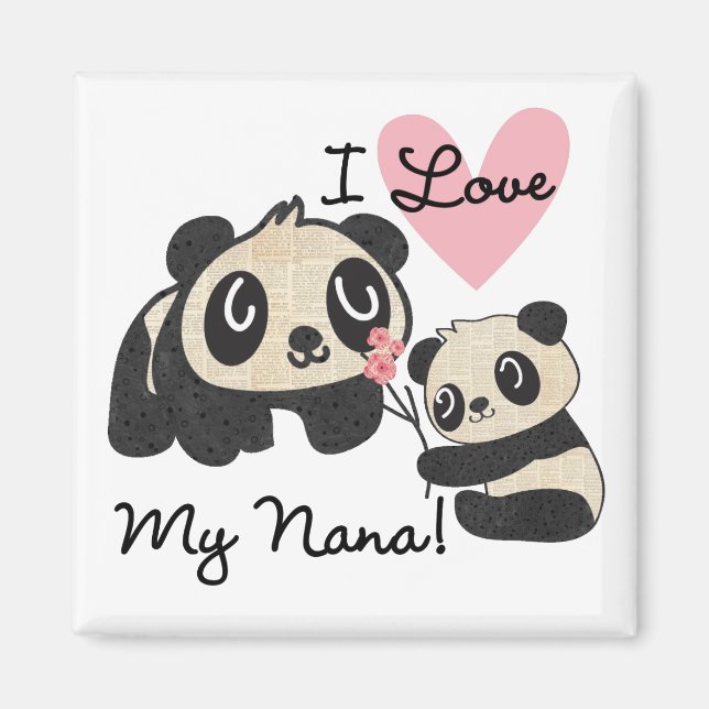 Íman Pandas eu amo minha Nana (Frente)