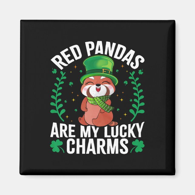Íman Pandas Vermelhos São Meus Amuletos da Sorte - St.  (Frente)