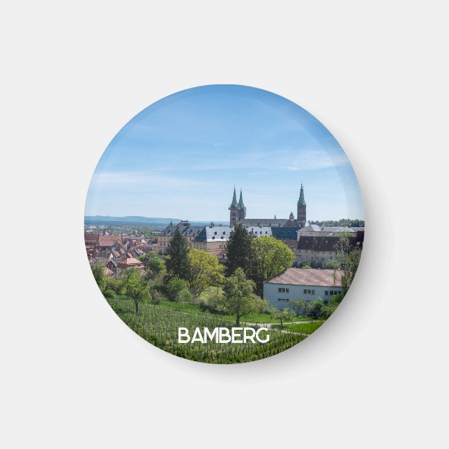 Íman Panorama da antiga cidade histórica de Bamberg, Al (Frente)