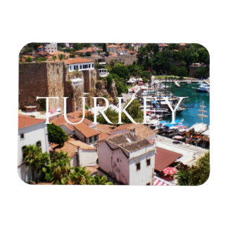 Íman Panorama da cidade antiga Kaleici de Antalya