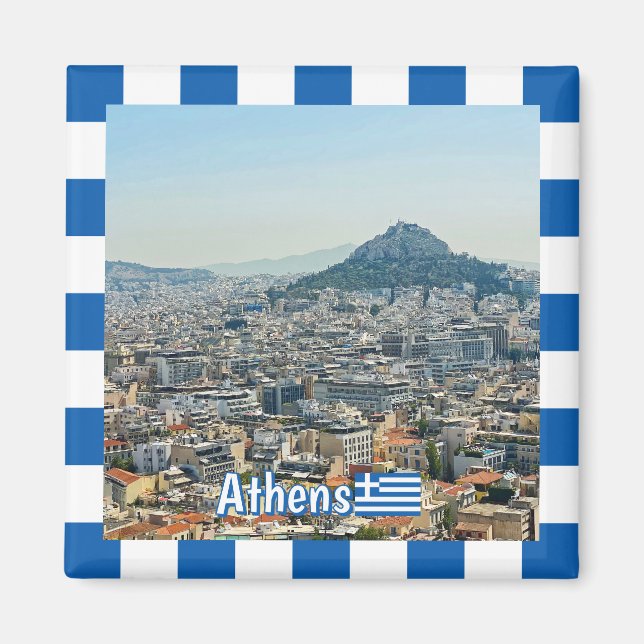 Íman panorama de Atenas, viagem (Frente)
