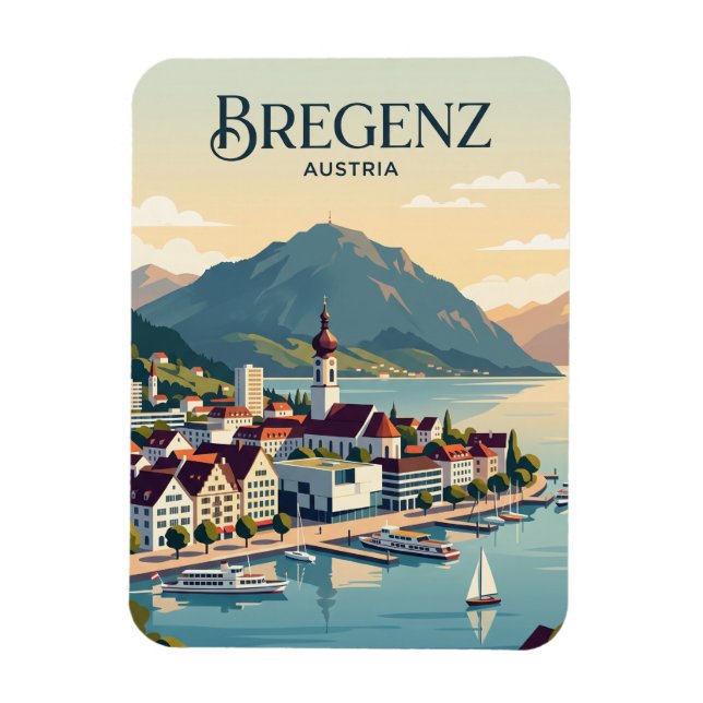Íman Panorama de Bregenz Áustria (Vertical)