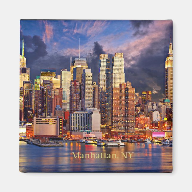 Íman Panorama de Manhattan, NY (Frente)