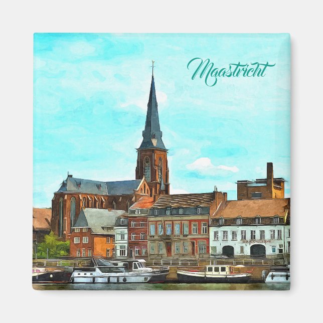 Íman Panorama elegante de Maastricht (Frente)