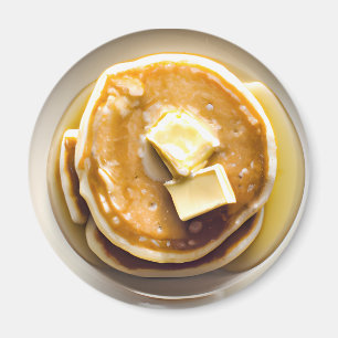 Íman Panquecas com manteiga com Comida de arbustos