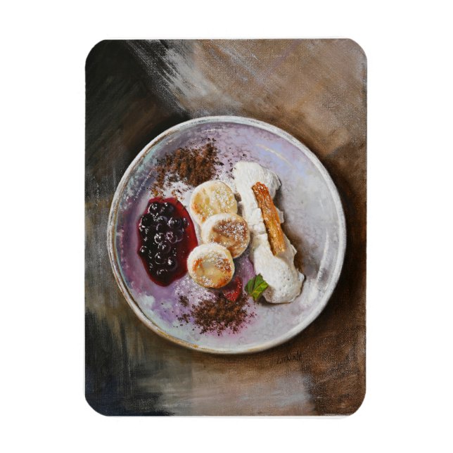 Íman Panquecas de queijo com Berries - Comida Gourmet (Vertical)