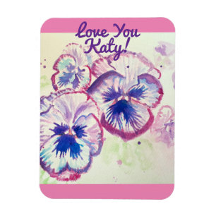 Íman Pansias Pansíveis Flor Púrpura Rosa