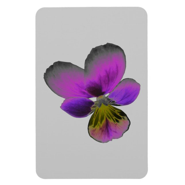 Íman Pansy Wild Dark Purple Premium Magnet (Vertical)