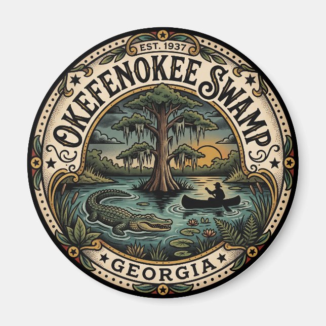 Íman Pântano Okefenokee EUA (Frente)