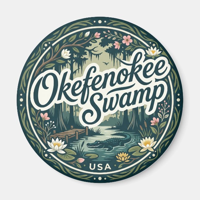 Íman Pântano Okefenokee EUA (Frente)