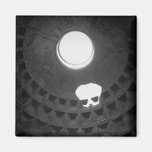 Íman Pantheon Light Skull Roma Itália Preto e Branco
