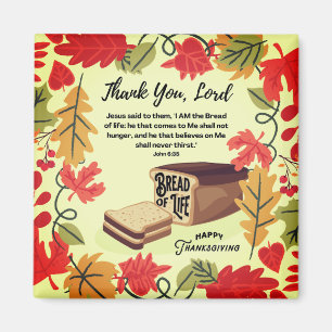 Íman PÃO DA VIDA Feliz Ação de Graças