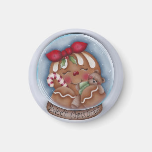 Íman Pão-de-espécie do Natal e ímã doces do urso