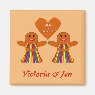 Íman Pão de Natal lésbico Casal feminino