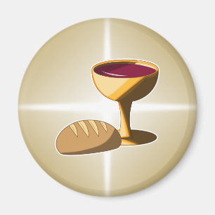 Íman Pão e Vinho A última comuna de Páscoa de jantar