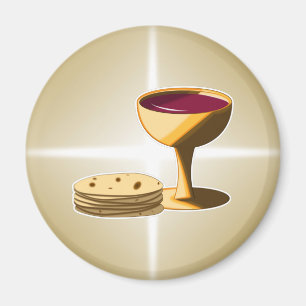 Íman Pão sem fermento e vinho A última Páscoa de jantar