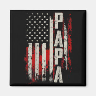 Íman PAPA Avô Patriótico Bandeira Americana Dia dos Pai