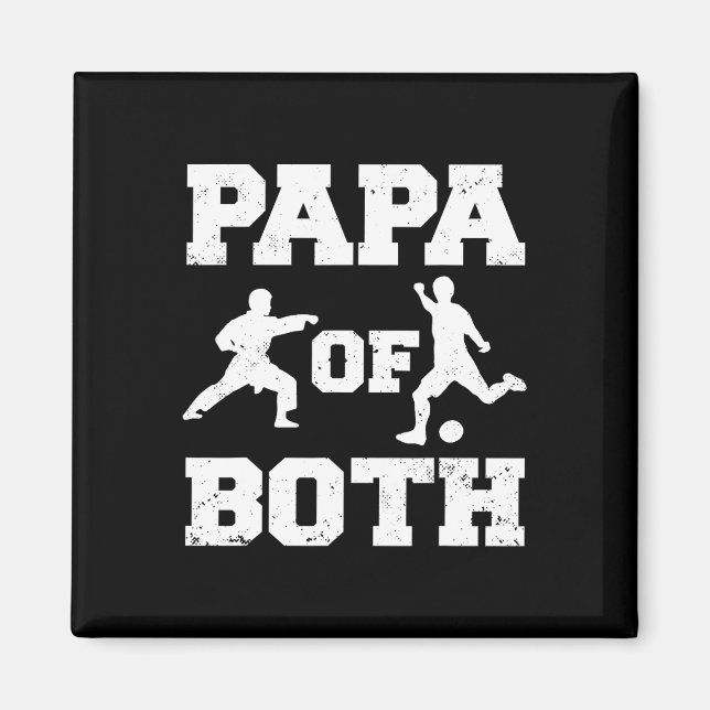 Íman Papá De Futebol Engraçado E Papá De Karate (Frente)