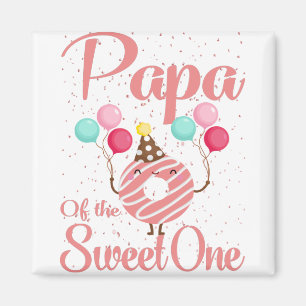 Íman Papá Do primeiro aniversario Da Família Doce