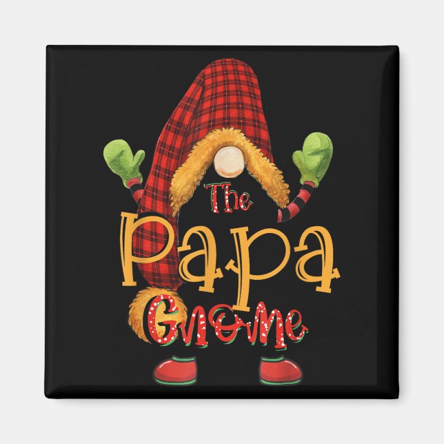 Íman Papa Gnome Christmas Pajamas Matching Family Group (Frente)