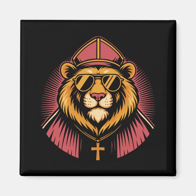Íman Papa Leão 16º Leão XIV (Frente)