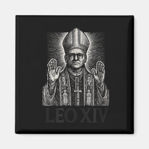 Íman Papa Leão Xiv Xilogravura Gravura Católica Romana