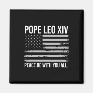Íman Papa Leo Xiv 14 Primeiro Papa Americano Flag Vin