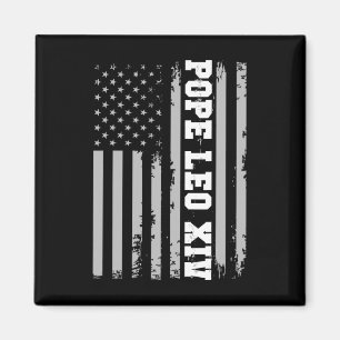 Íman Papa Leo Xiv 14 Primeiro Papa Americano Flag Vin