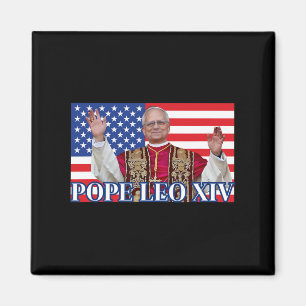 Íman Papa Leo Xiv Novo Papa Primeiro Papa Pavilhão Amer