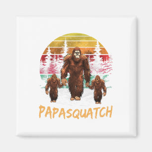 Íman Papa Squatch Retro Bigfoot Sasquatch Yeti Fath