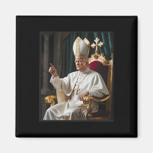 Íman Papa Trump Engraçado Trump Vaticano Cristão Retro