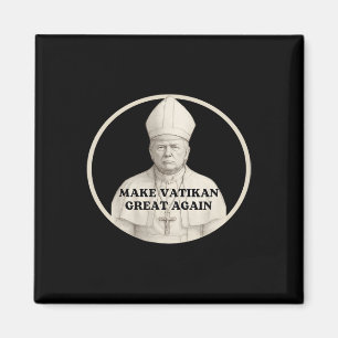 Íman Papa Trump Engraçado Trump Vaticano Cristão Retro 