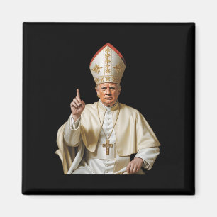 Íman Papa Trump Engraçado Trump Vaticano Cristão Retro