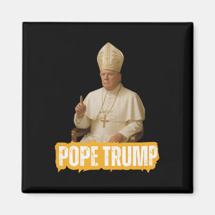 Íman Papa Trump Engraçado Trump Vaticano Cristão Retro