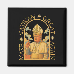 Íman Papa Trump Engraçado Trump Vaticano Cristão Retro