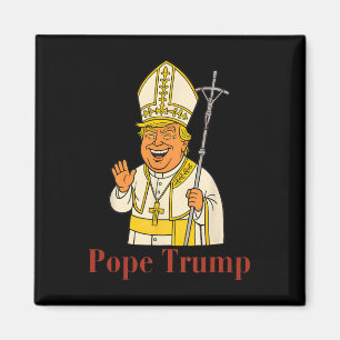 Íman Papa Trump Engraçado Trump Vaticano Cristão Retro