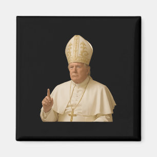 Íman Papa Trump Engraçado Trump Vaticano Cristão Retro 