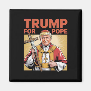 Íman Papa Trump Engraçado Trump Vaticano Cristão Retro
