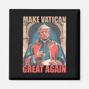 Íman Papa Trump Engraçado Trump Vaticano Cristão Retro 