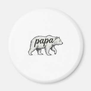 Íman Papa Urso Desenho Vetorial de Gravura Vintage_1