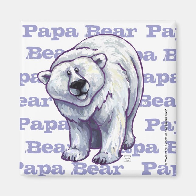 Íman Papa Urso Polar Magnético (Frente)