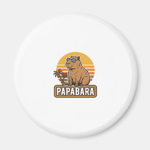 Íman PAPABARA Capivara Pai Design Vetorial Retro_1