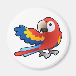 Íman papagaio amigável bonito do Macaw