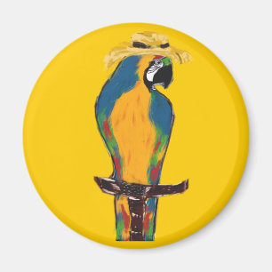 Íman Papagaio Azul e Amarelo