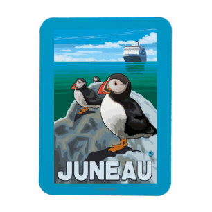 Íman Papagaio-do-mar & navio de cruzeiros - Juneau,