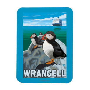 Íman Papagaio-do-mar & navio de cruzeiros - Wrangell,
