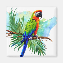 Íman Papagaio Macaw Gerado por AI-Cute