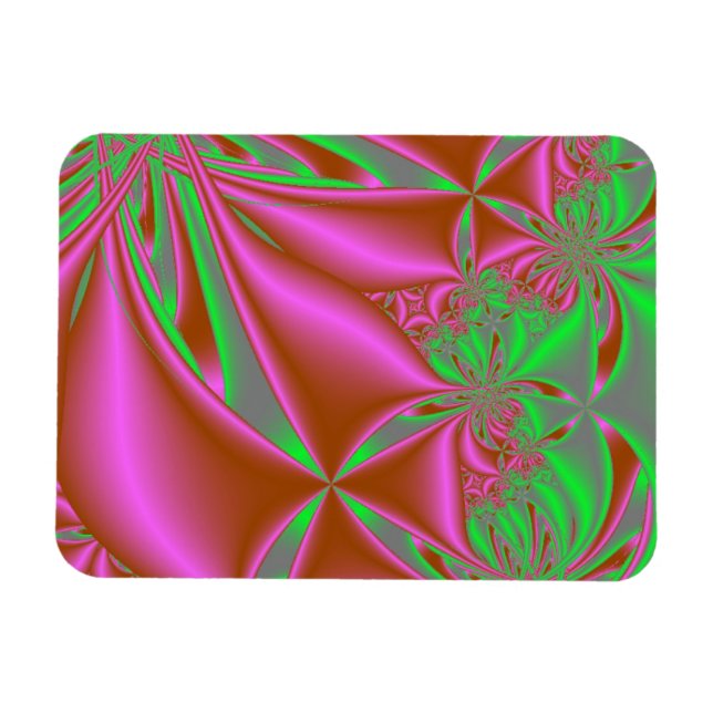 Íman Papagaios Rosa Com Verde (Horizontal)