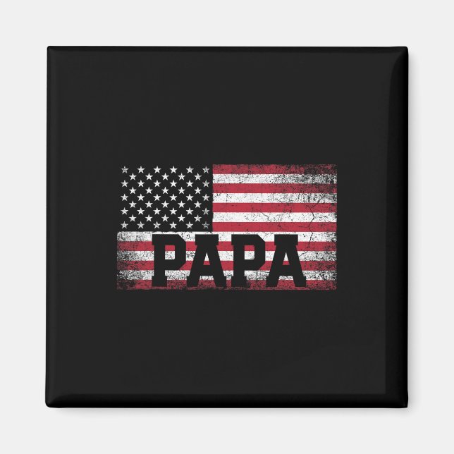 Íman Papai Bandeira Americana Presente do Dia dos Pais  (Frente)