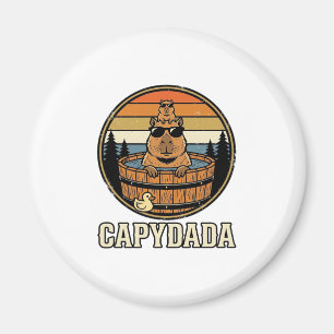Íman Papai Capivara Capydada Design Vector Retro Banhei